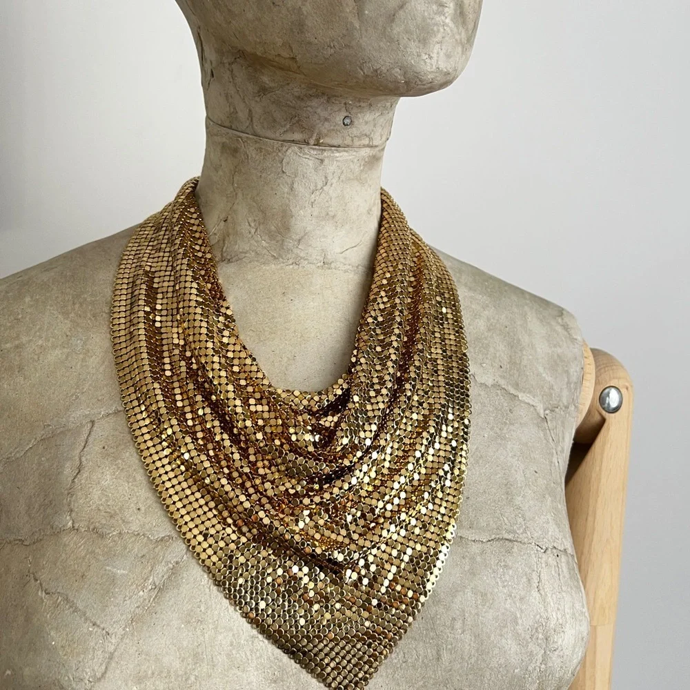 Vintage Whiting & Davis mech Necklace - Picture 8 of 10